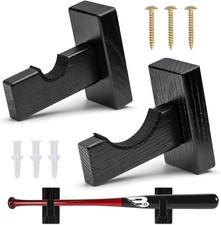 Solid Wood Baseball Bat Display Case - Horizontal Rack, Sturdy Stand,... 
