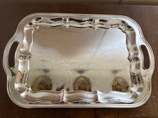 Chrome Plated Serving Tray by Irvinware - Made in USA 18x12
