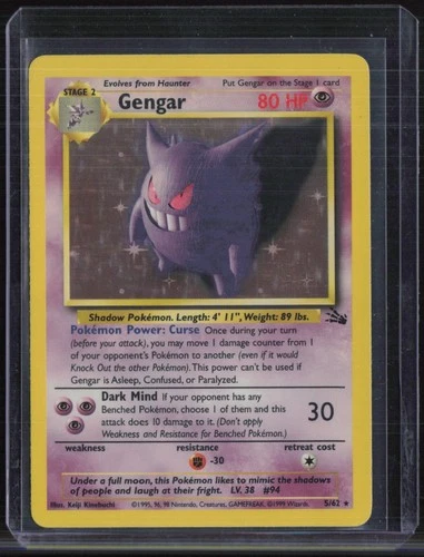 1999 Pokemon Fossil #5 Gengar #3