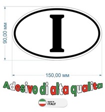 Adesivo I ITALIA I di Identificazione Nazione Residenza per Auto I di Italia EU