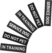 6 Pcs Service Dog Patches, Removable Ask to Do Not Pet Patch Vest, Tactical Pet