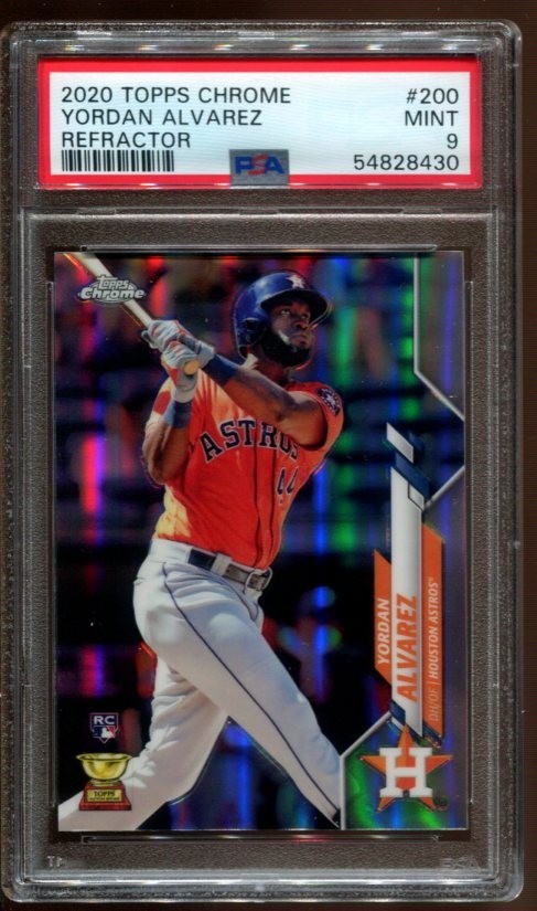 2020 Topps Chrome Refractor #200  Yordan Alvarez RC - PSA 9 Mint