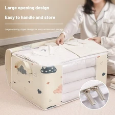 Large Capacity Clothes/Blankets/Bedding Storage Bag Organizer with Handle Zipper