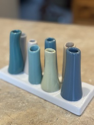 Chive Ceramic Bud Vase Set Modern Multi Tube Flower Vase