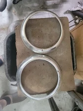 1948-1955 Ford Pickup Truck 2 PCS Left & Right Headlight Trim Ring Bezels Doors