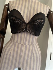 Wonderbra 36c Strapless Push Up Padded Bea Black New Without Tags