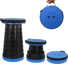 Collapsible Telescopic Folding Stool, Heavy-Duty Portable Seat with Max Load 440