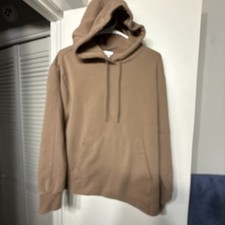 Athleta Women s Hoodie Sweatshirt Tan Brown Size Small Cozy Fleece