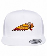 NEW KUSTOM HATZ INDIAN MOTORCYCLES V4 TRUCKER SNAPBACK HAT WHITE MADE IN USA