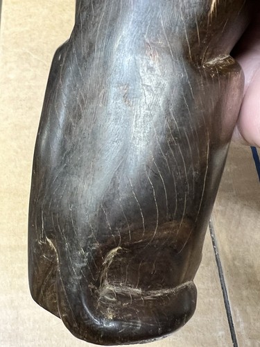 Vintage Ironwood Cat Hand Carved Sculpture Figurine 9” Tall - Picture 12 of 13