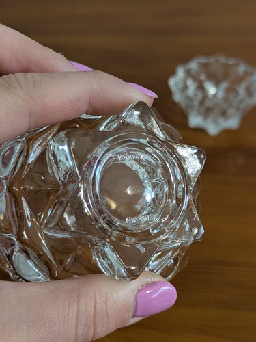 Reims France Portacandele in Vetro Trasparente Stella Tea Light x 2 - Foto 8 di 9