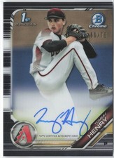 Tommy Henry 2019 1st Bowman Chrome Auto Black Refractor CDA-TH /75 Diamondbacks