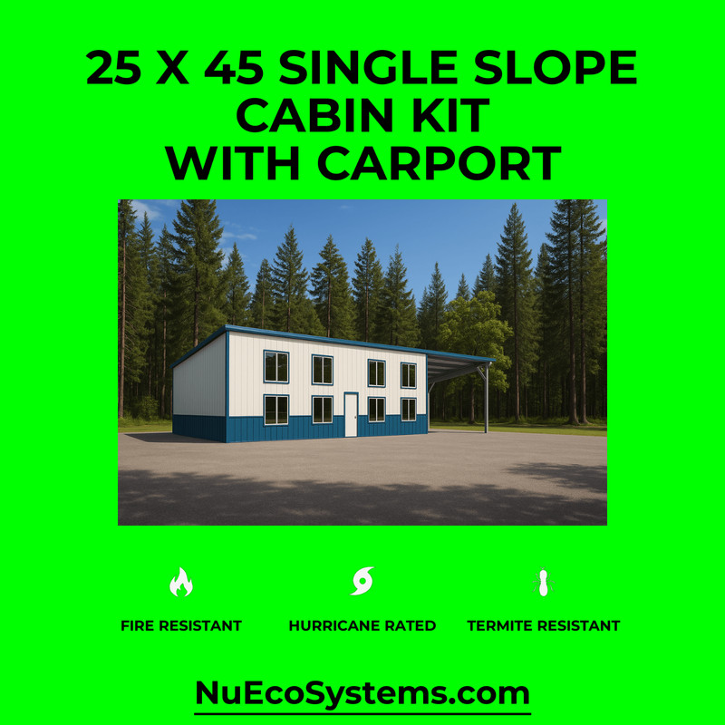 U.S. Made Fire Resistant 26 X 34 Cabin, Barndominium or Steel Home Kit - thumbnail 7