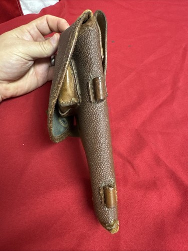 Original Soviet Russian Army M1895 Nagant Revolver Brown Vinyl Belt Holster A189 - Picture 4 of 9