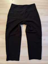 KIRKLAND black zipper pockets pull on pants size L women's 26"