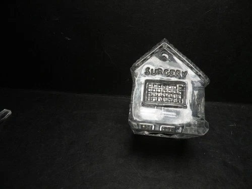 RARE IRELAND SIGNED LISMORE VILLAGE SURGERY  PAPERWEIGHT CUT GLASS CRYSTAL