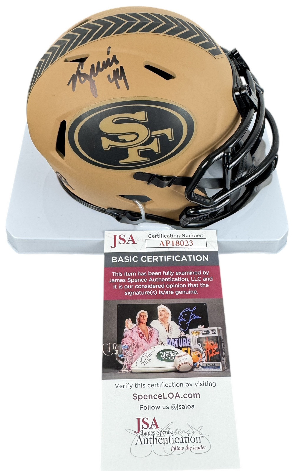 KYLE JUSZCZYK signed Mini Helmet San Francisco 49ers Salute to Service JSA img