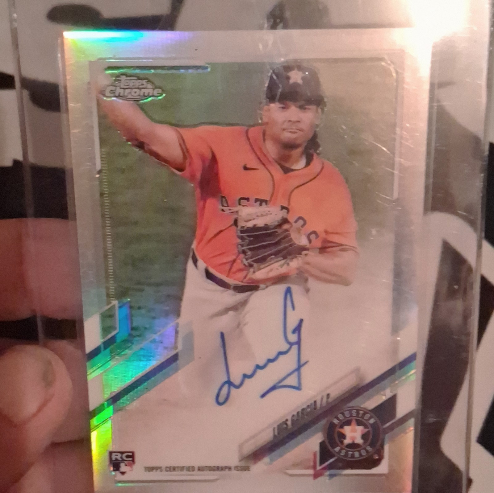 Topps Chrome Luis Garcia RA-LGA Rookie Autograph Refractor 116/499 Astros