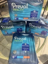 4 Packs of 18 Prevail Per-Fit Men's Adult Extra Absorbent Underwear Large