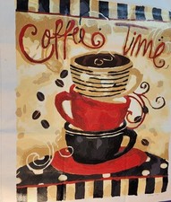 Paint by numbers Kit, Coffee time Featuring coffee cups with coffee Beans 40x50