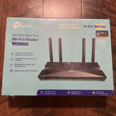 TP-Link Archer AX1500 WiFi 6 Dual-Band Wireless Router | up to 1.5 Gbps Speeds