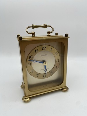 Kienzle Quarz Kaminuhr Messing Tischuhr 70er Jahre