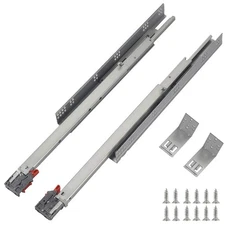 Undermount Drawer Slides 21 inch (1 Pair), Full Extension Soft Close Conceale...