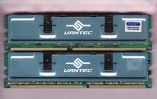 2GB 2x1GB PC3200 GIGARAM GRA-G5400/2GB KIT DDR-400 DDR1 RAM BLUE HEATSPREADER
