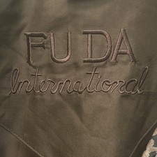 Vtg Fuda International 100 Silk Leopard Animal Print Bomber Jacket Size L. M1