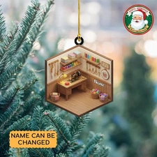 Personalized Sewing Room Christmas Ornament Sewing Machine Ornament Craft Room