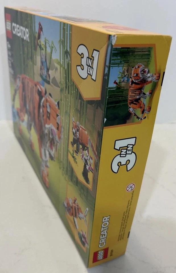 LEGO CREATOR: Majestic Tiger - 3 in 1 31129, Retail Box Slightly Creased  - Image 4 of 4