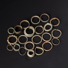Lot of 22 Ancient Roman-Greek Bronze Rings – Near Eastern Collectible Jewelry