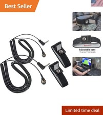 2-Pack Grounding Wrist Straps for EMF Protection & Earth Connection – Black