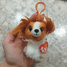 TY Beanie Boos 3" BARKS Dog Key chain Clip Stuffed Animal Plush
