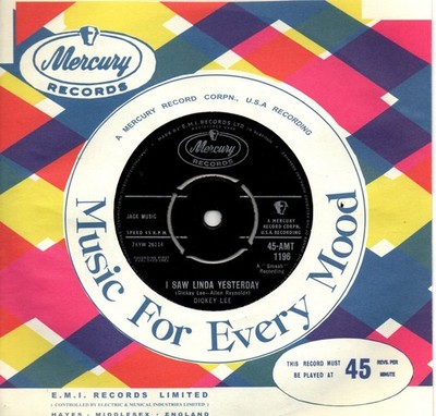 Dickey Lee:I saw Linda yesterday/The girl I can't forget:Uk Mercury:1963