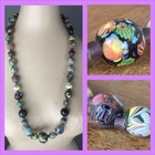 Millefiori Multicolor Glass Bead Necklace / Strand Fixed Closure — photo 1