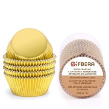 Gold Foil Muffin Cupcake Liners/baking Cups Standard Size 100count