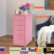 Metal File Storage Cabinet, 5 Drawer Under Desk Filing Cabinets with Wheels