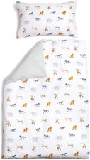 Safari Theme Cot Bed Duvet Cover Set 120x150 cm Reversible with Pillowcase