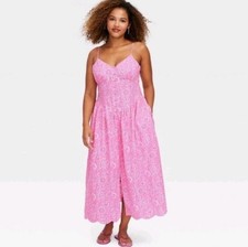 ROLLER RABBIT for Target Size Small Pink Sleeveless Midi Dress NEW NWT 