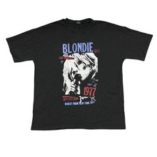 Blondie Shirt Black Tour Concert Punk Rock Band Tee Debbie Harry Music Merch 80s