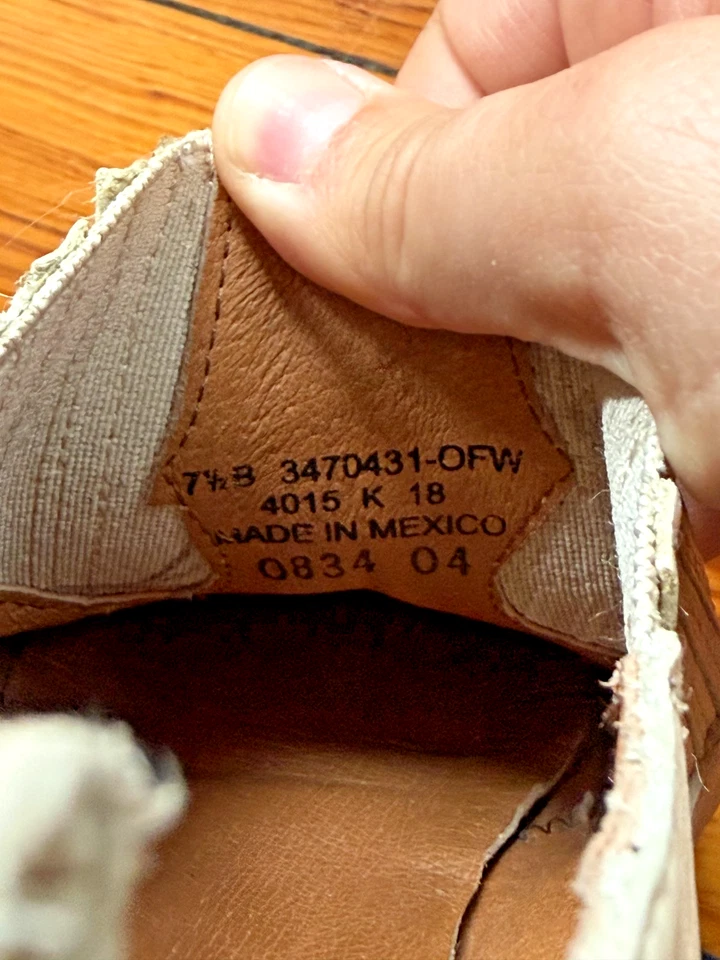 FRYE Billy Bootie en Crema, Cuero Sin Cordones Zapatos Western con Talla 7.5 (MRSP $228) Foto 4 de 4