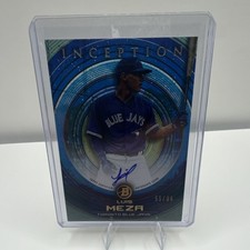2022 Bowman Inception Luis Meza Blue Foil Auto /99 Prospect Blue Jays PA-LM