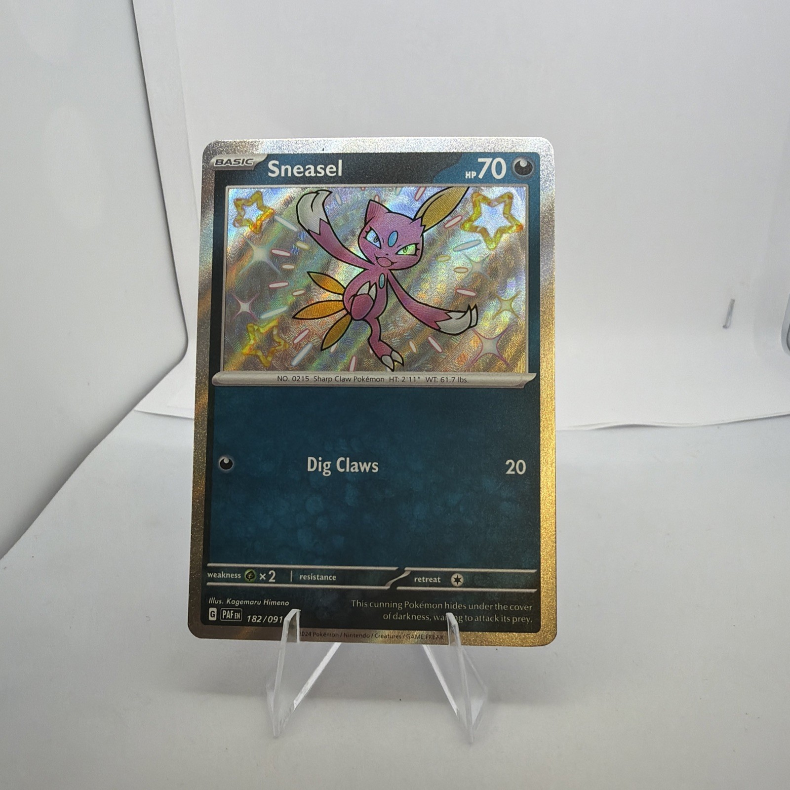 Sneasel 182/091 SV: Paldean Fates Holo