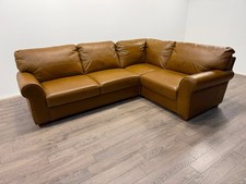 Salisbury Tan Semi Aniline Leather Right Hand Corner Sofa