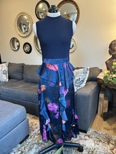 Ted Baker Knit Bodice Floral Midi Dress Marked size One Size 4