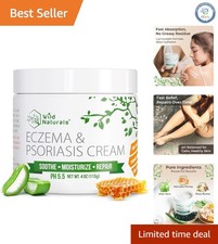 Gentle Manuka Honey Cream for Dry Skin Relief - Eczema Psoriasis 4 Ounce