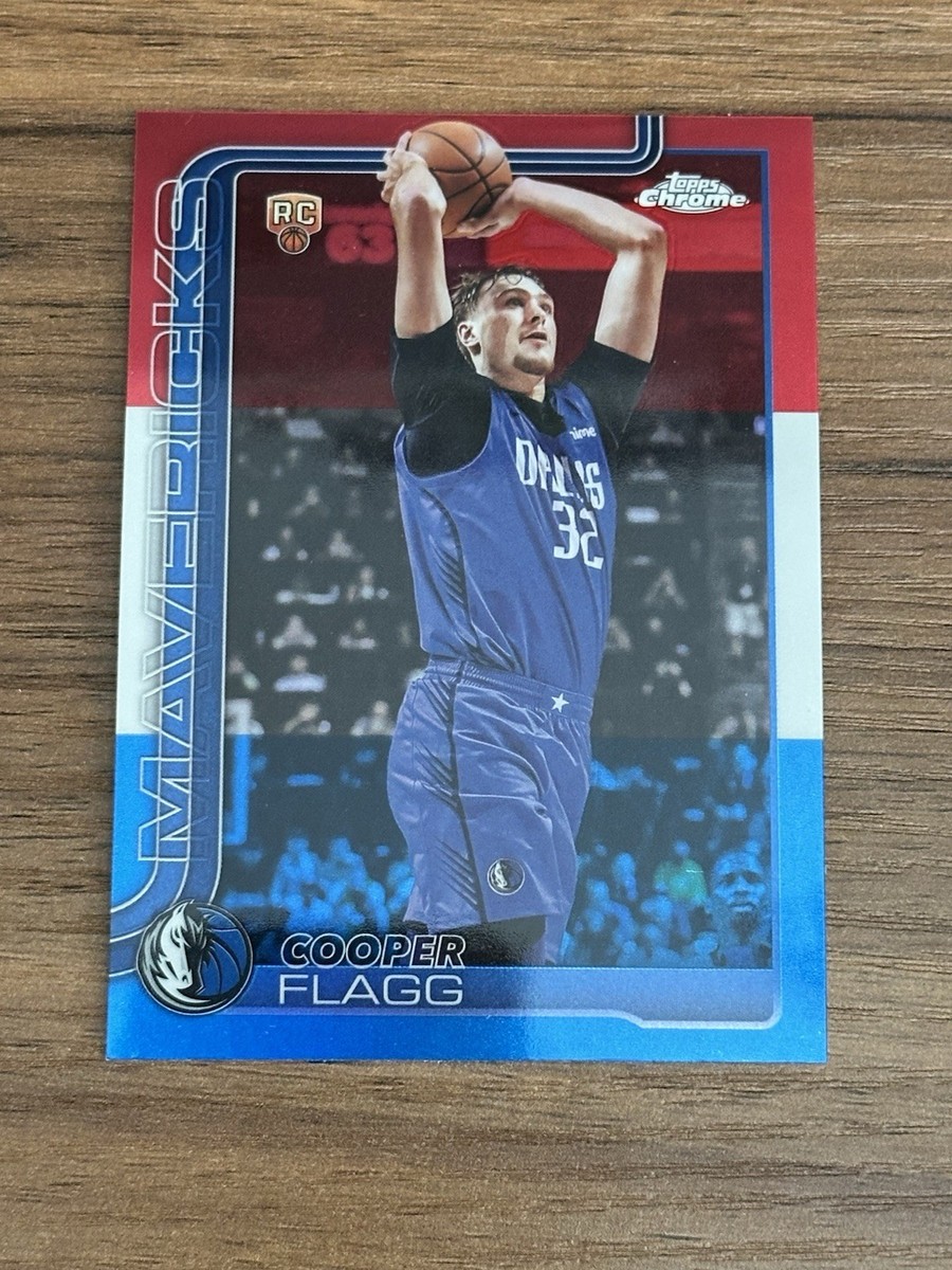 2025-26 Topps Chrome Cooper Flagg #251 Red White Blue Refractor 