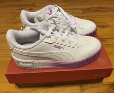 Puma -Kids Carina 2.0 Fade Speckle White/Mauave Shoes Size Kids 3.5C NEW