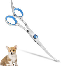 Dog Shears 7 Inches Curved Dog Grooming Scissors Stainless Steel round Tips Pet